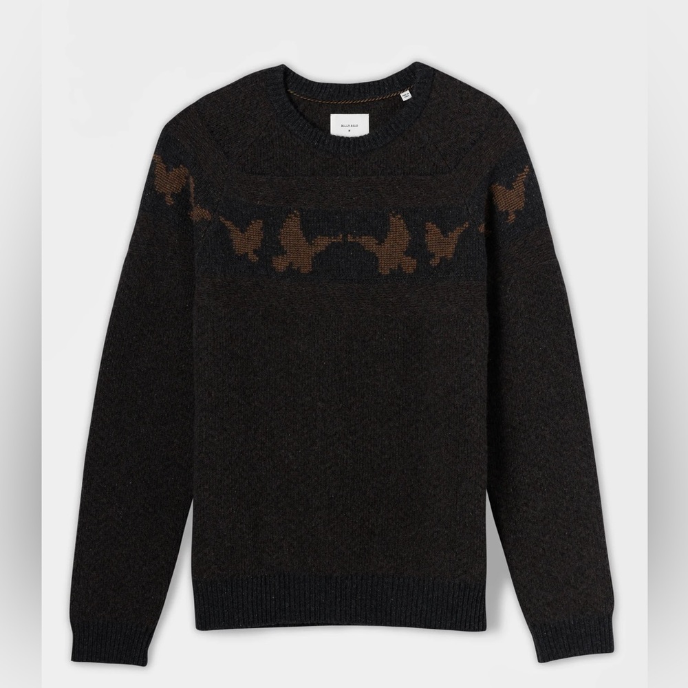 BRAND NEW Billy Reid Pelican Fairisle Crewneck Sweater